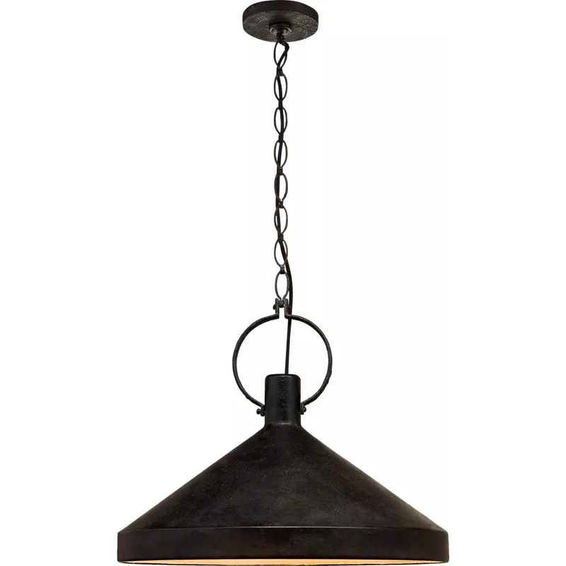 Suzanne Kasler Limoges 1 Light 24 inch Natural Rust Pendant Ceiling Light in Aged Iron, Grande