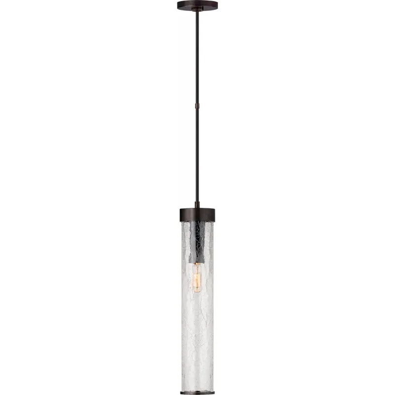 Kelly Wearstler Liaison 1 Light 3.5 inch Bronze Pendant Ceiling Light in Crackle Glass