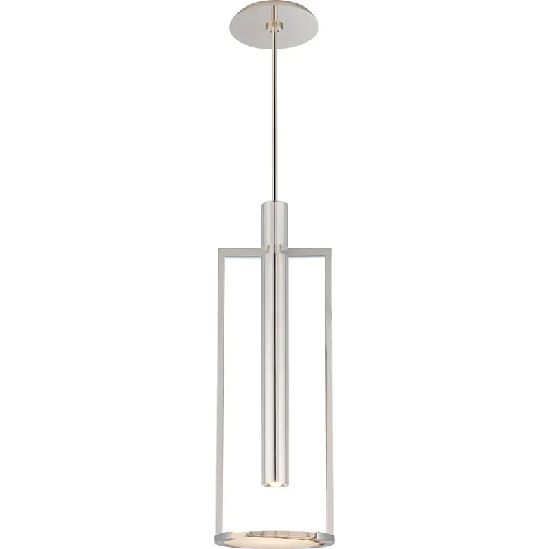 Kelly Wearstler Melange LED 10.25 inch Polished Nickel Floating Disc Pendant Ceiling Light, Medium