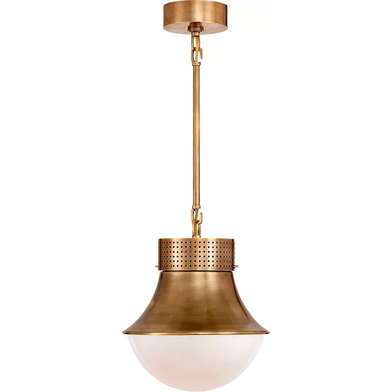 Kelly Wearstler Precision 1 Light 10 inch Antique-Burnished Brass Pendant Ceiling Light, Small