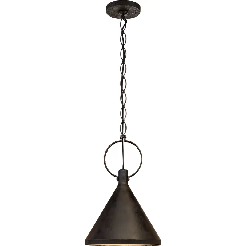 Suzanne Kasler Limoges 1 Light 14.25 inch Natural Rusted Iron Pendant Ceiling Light in Aged Iron, Medium