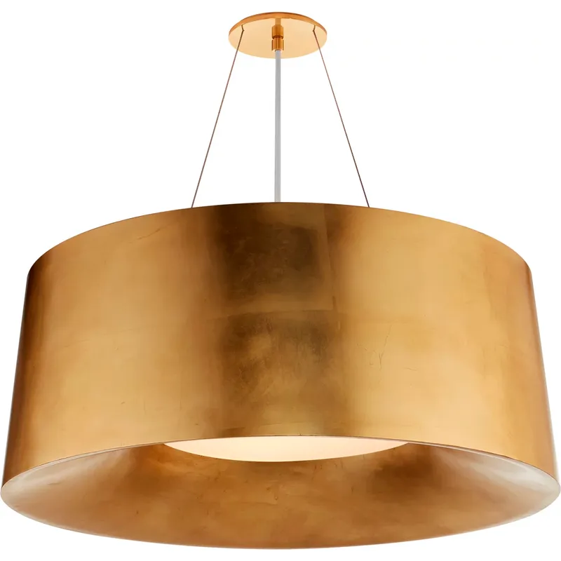 Barbara Barry Halo 3 Light 27.5 inch Gild Hanging Shade Ceiling Light, Medium