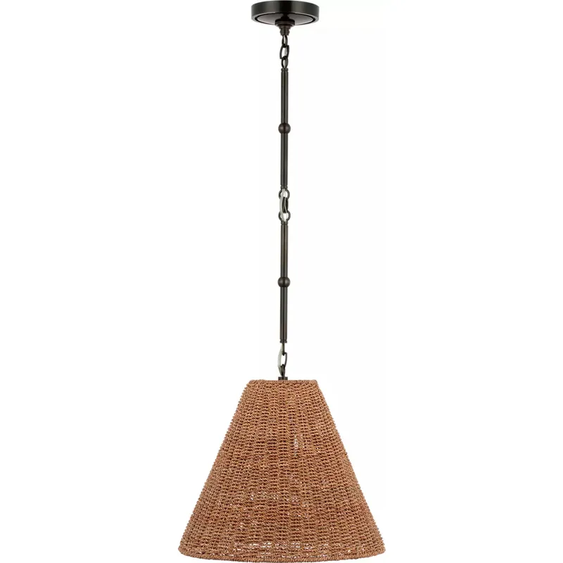 Thomas O'Brien Goodman 1 Light 15 inch Bronze Hanging Shade Ceiling Light in Toast, Small