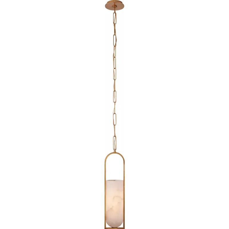 Kelly Wearstler Melange LED 6.25 inch Antique-Burnished Brass Elongated Pendant Ceiling Light, Small