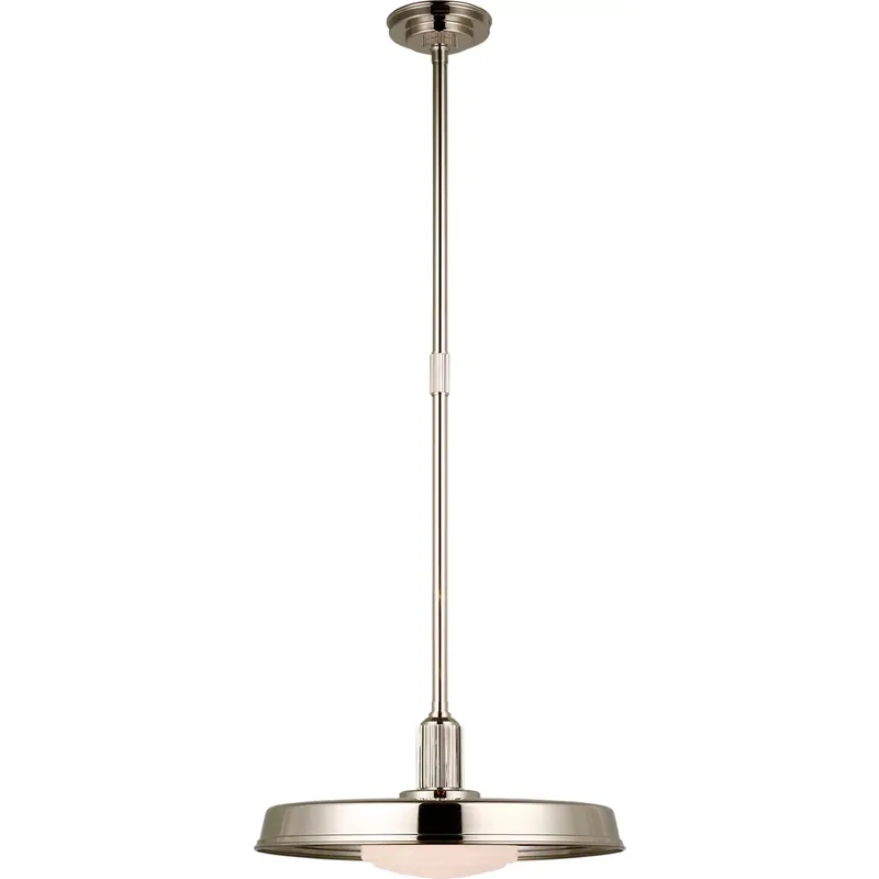 Chapman & Myers Ruhlmann LED 18 inch Polished Nickel Factory Pendant Ceiling Light