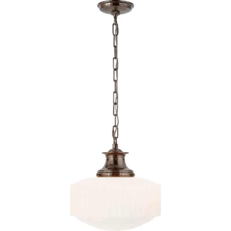 Thomas O'Brien Milton Road 1 Light 14 inch Antique Nickel Pendant Ceiling Light