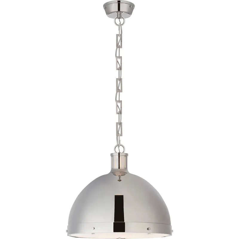 Thomas O'Brien Hicks 2 Light 16 inch Polished Nickel Pendant Ceiling Light, Extra Large