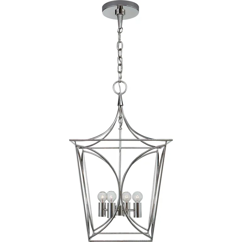 kate spade new york Cavanagh 4 Light 13.75 inch Polished Nickel Lantern Pendant Ceiling Light, Small
