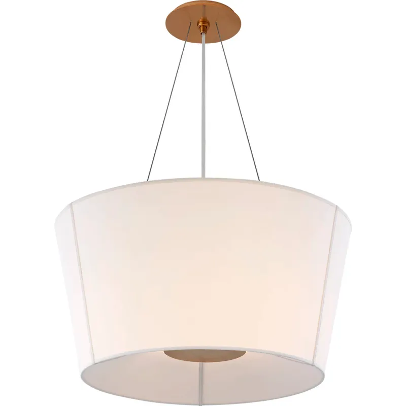 Barbara Barry Hoop 2 Light 26 inch Soft Brass Hanging Shade Ceiling Light, Medium
