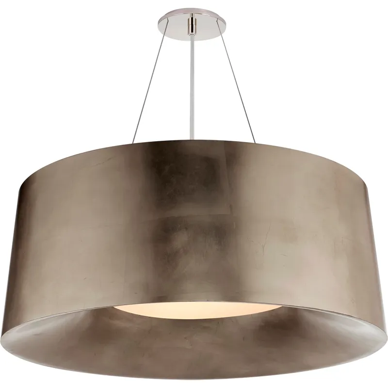 Barbara Barry Halo 3 Light 27.5 inch Burnished Silver Leaf Hanging Shade Ceiling Light, Medium
