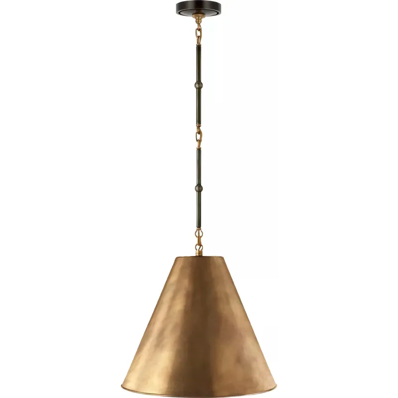 Thomas O'Brien Goodman 1 Light 15 inch Bronze with Antique Brass Hanging Shade Ceiling Light in Hand-Rubbed Antique Brass, Bronze and Hand-Rubbed Antique Brass, Small