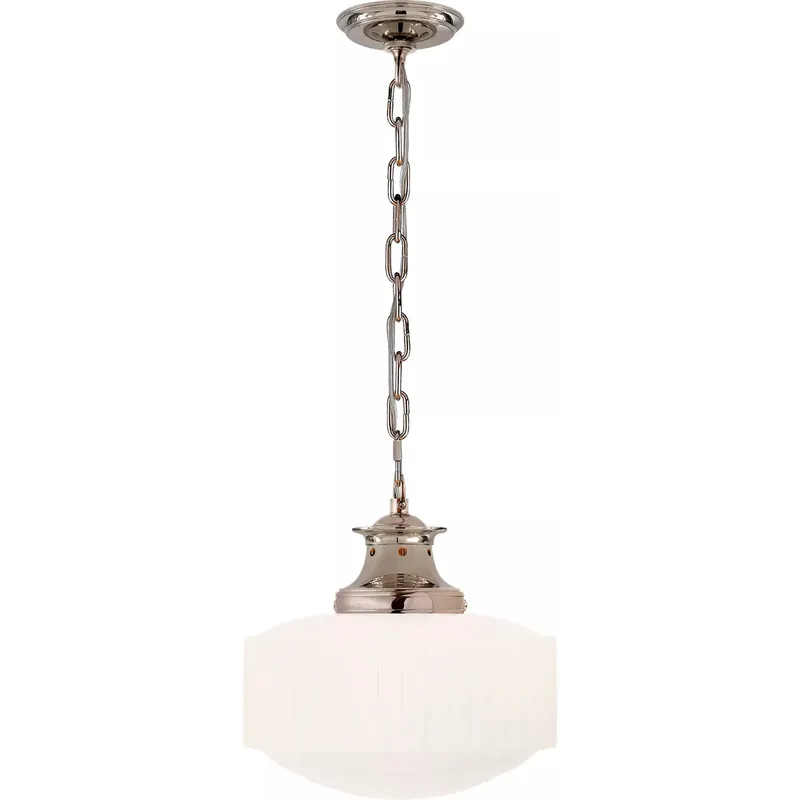 Thomas O'Brien Milton Road 1 Light 14 inch Polished Nickel Pendant Ceiling Light