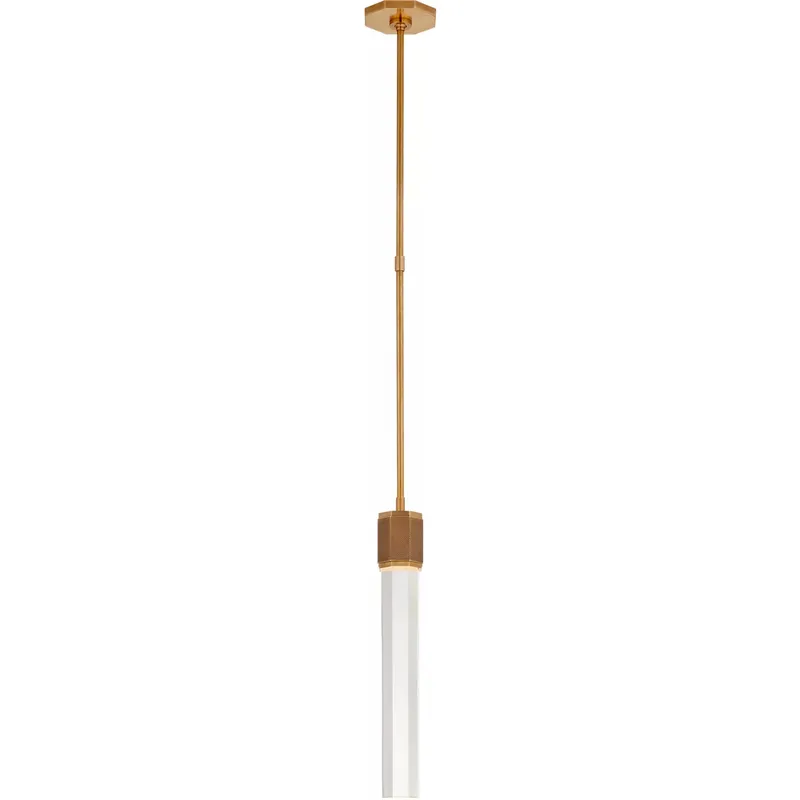 Lauren Rottet Fascio LED 3 inch Hand-Rubbed Antique Brass Pendant Ceiling Light