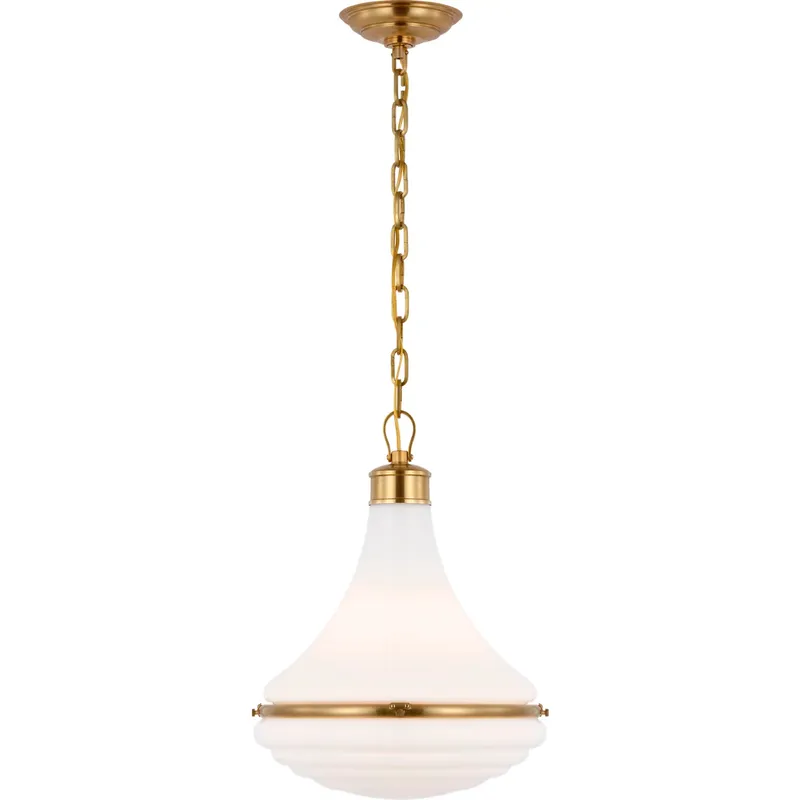 Amber Lewis Wesley LED 14.75 inch Hand-Rubbed Antique Brass Pendant Ceiling Light