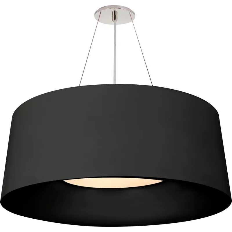 Barbara Barry Halo 3 Light 27.5 inch Matte Black Hanging Shade Ceiling Light, Medium