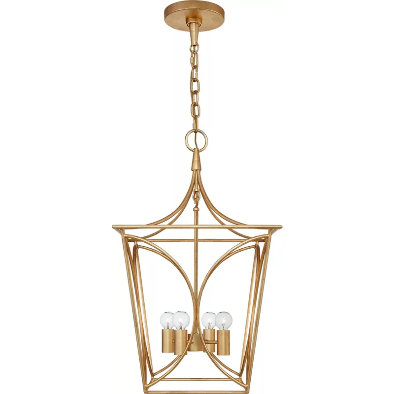 kate spade new york Cavanagh 4 Light 13.75 inch Gild Lantern Pendant Ceiling Light, Small