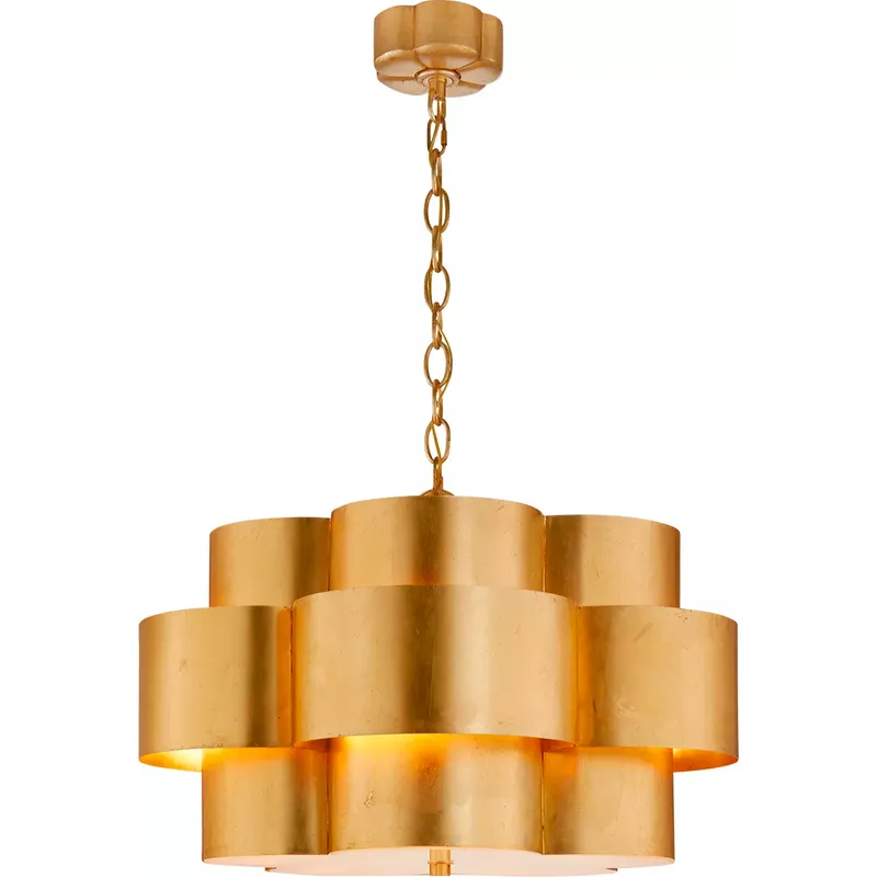 AERIN Arabelle 5 Light 28 inch Gild Hanging Shade Ceiling Light