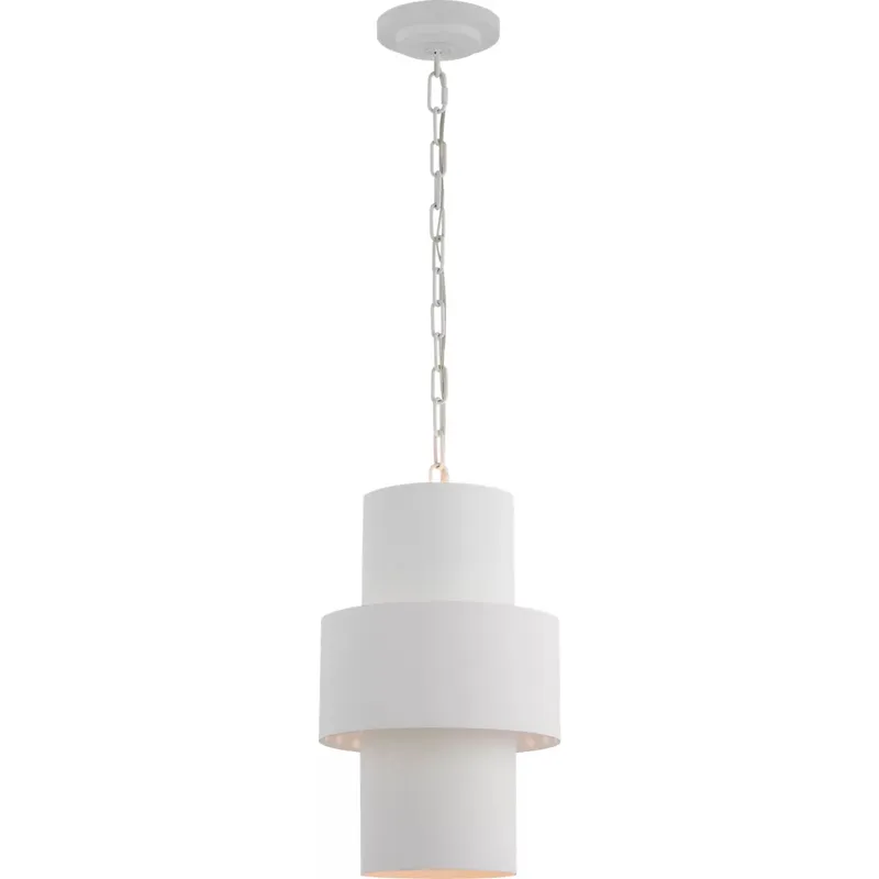 Julie Neill Chalmette LED 11 inch Plaster White Layered Pendant Ceiling Light