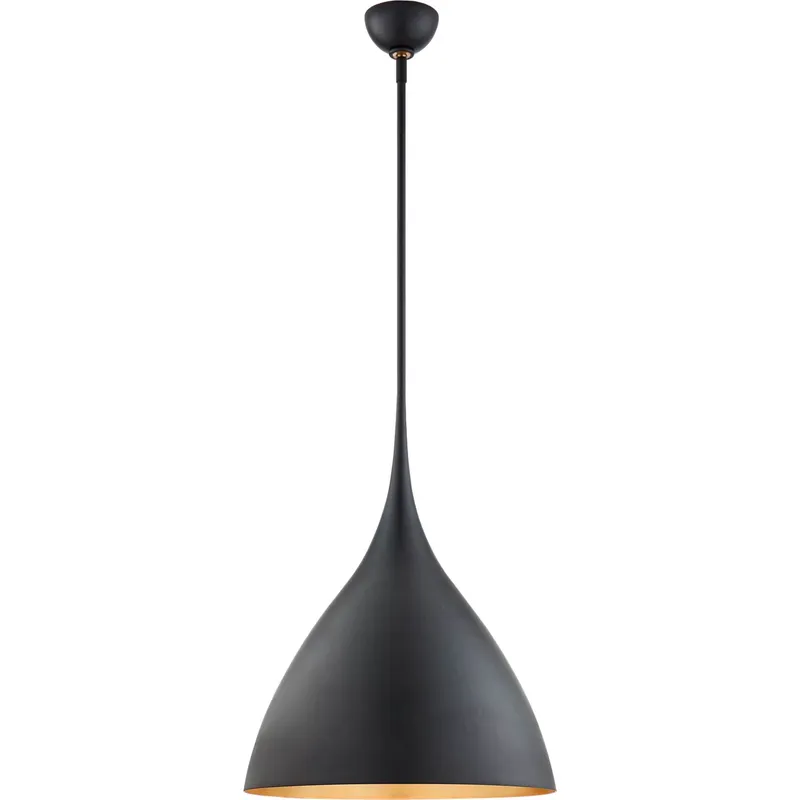 AERIN Agnes 1 Light 18 inch Matte Black Pendant Ceiling Light, Medium