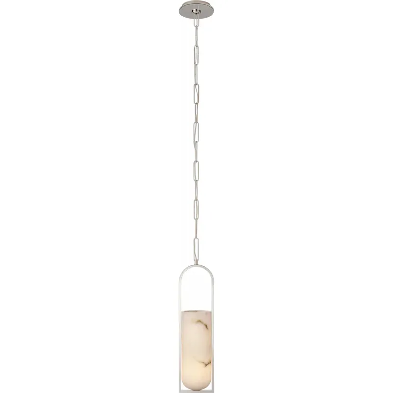 Kelly Wearstler Melange LED 6.25 inch Polished Nickel Elongated Pendant Ceiling Light, Small