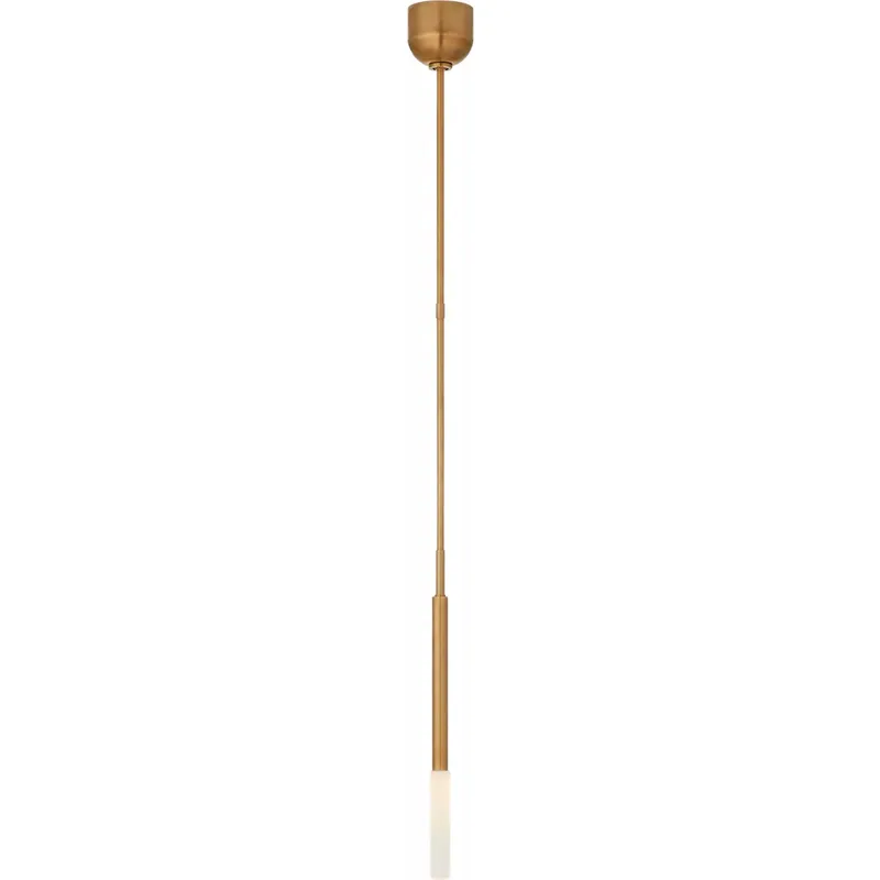 Kelly Wearstler Rousseau LED 4.5 inch Antique-Burnished Brass Pendant Ceiling Light in Etched Crystal