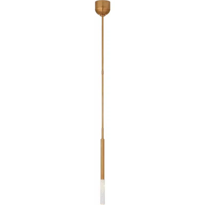 Kelly Wearstler Rousseau LED 4.5 inch Antique-Burnished Brass Pendant Ceiling Light in Seeded Glass
