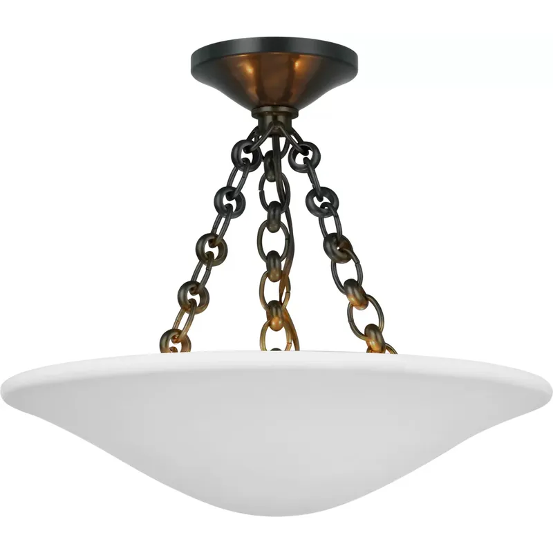 AERIN Mollino LED 16 inch Bronze Semi-Flush Mount Ceiling Light