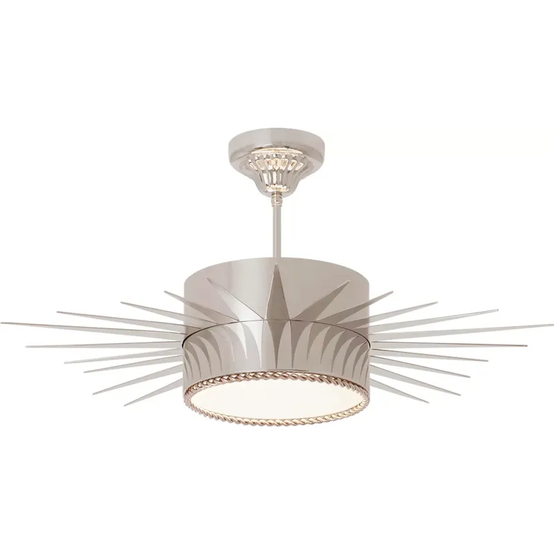 Suzanne Kasler Soleil 2 Light 28 inch Polished Nickel Semi-Flush Mount Ceiling Light, Large