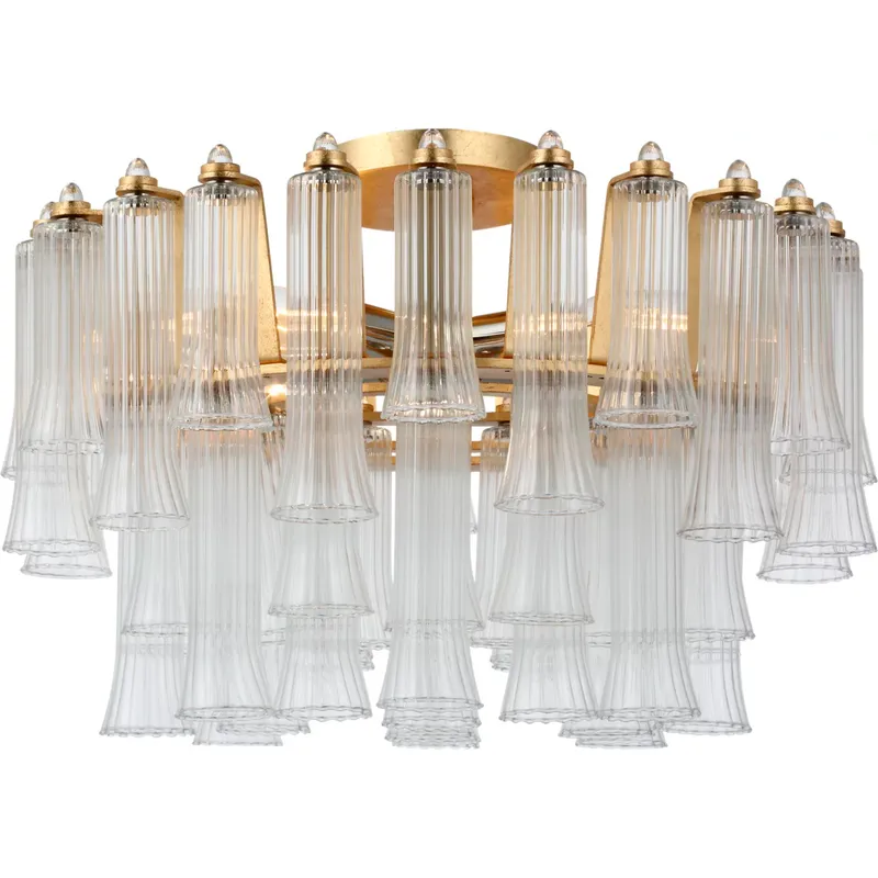 Julie Neill Lorelei LED 18 inch Gild Semi-Flush Mount Ceiling Light