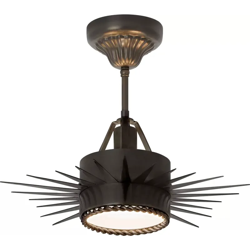 Suzanne Kasler Soleil 1 Light 16 inch Bronze Semi-Flush Mount Ceiling Light, Small