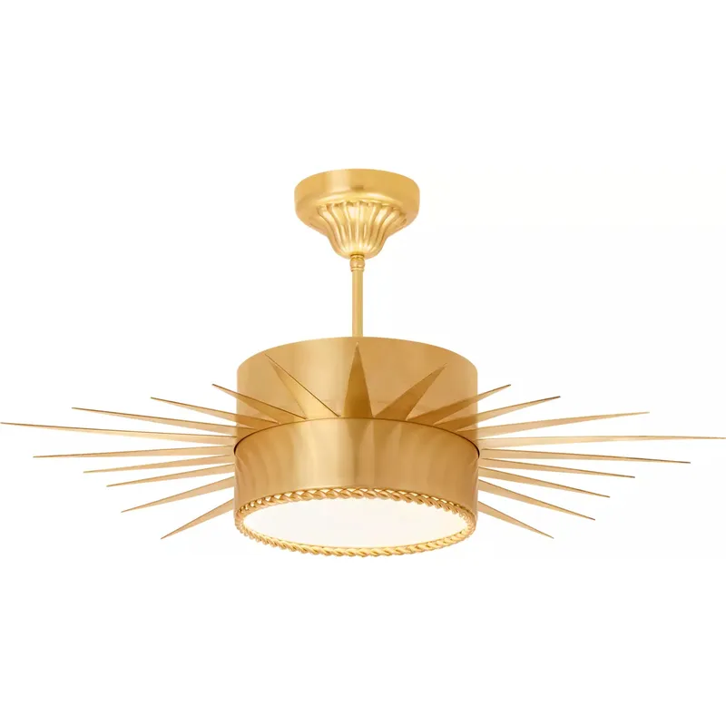 Suzanne Kasler Soleil 2 Light 28 inch Hand-Rubbed Antique Brass Semi-Flush Mount Ceiling Light, Large