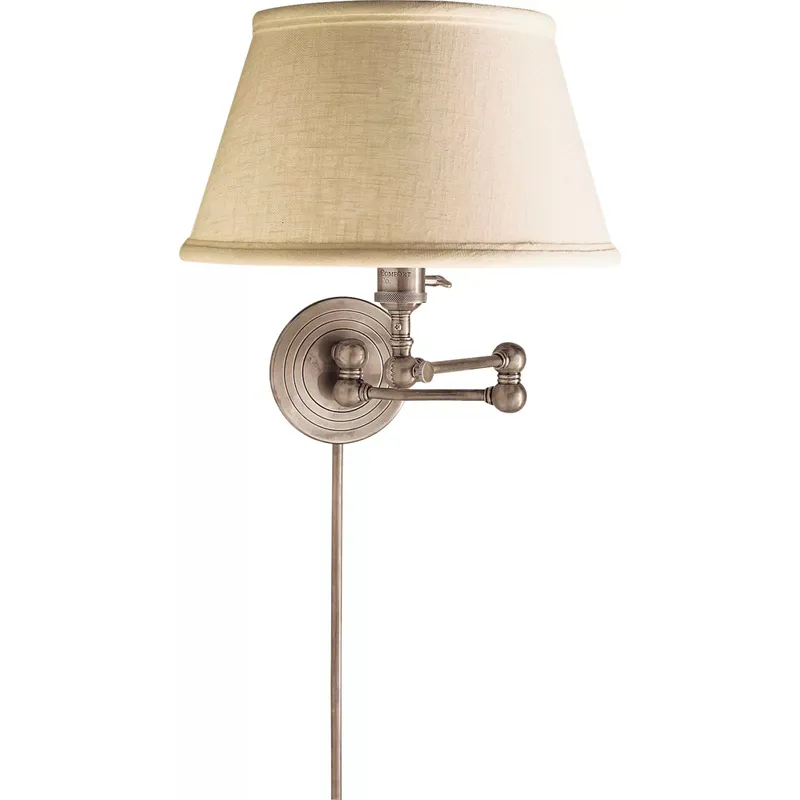 Chapman & Myers Boston2 18.5 inch 60 watt Antique Nickel Swing Arm Wall Light