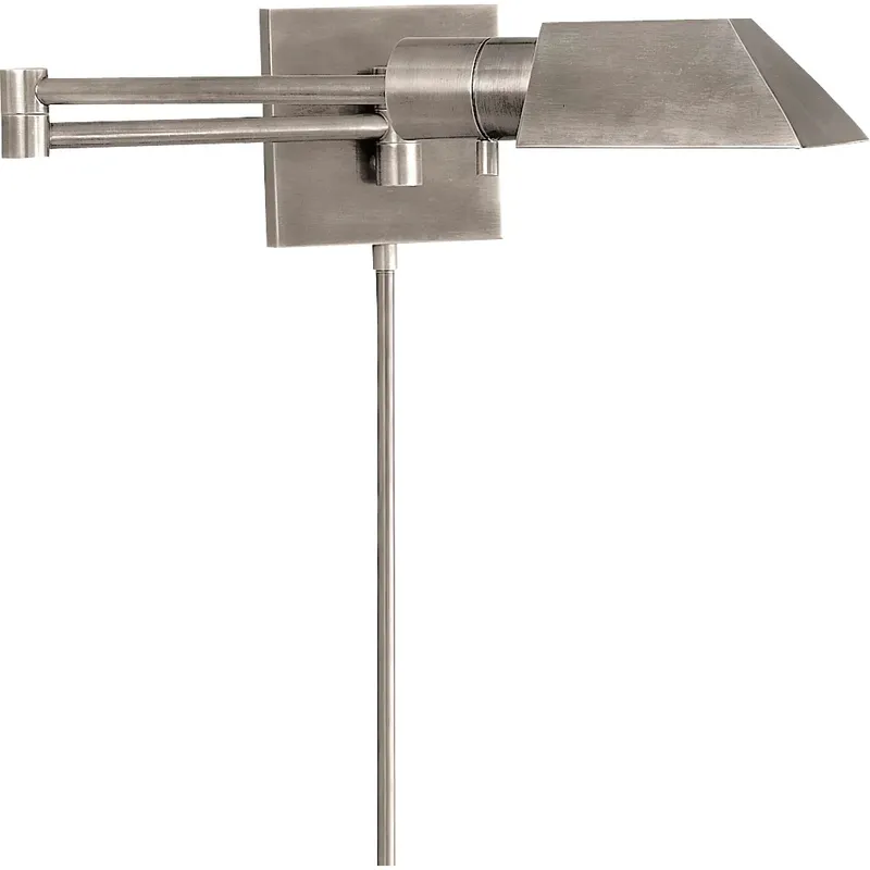 Studio 24 inch 40 watt Antique Nickel Swing Arm Wall Light