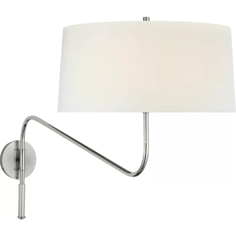 Thomas O'Brien Canto 17 inch 15 watt Polished Nickel Swinging Wall Light, Grande