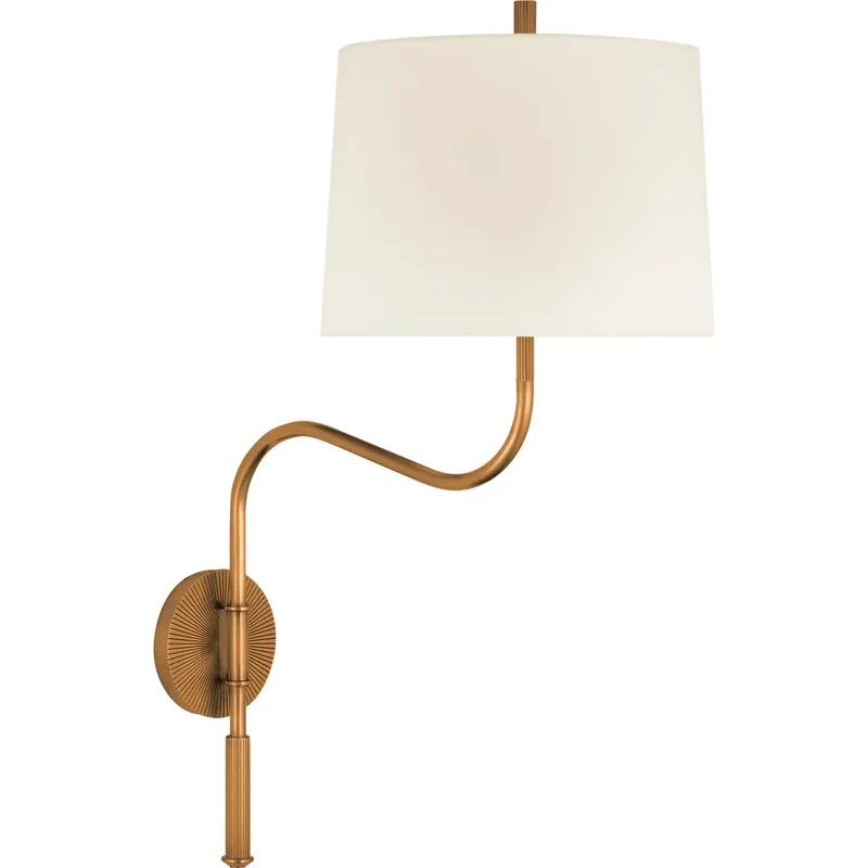Thomas O'Brien Canto 11 inch 15 watt Hand-Rubbed Antique Brass Swinging Wall Light, Medium
