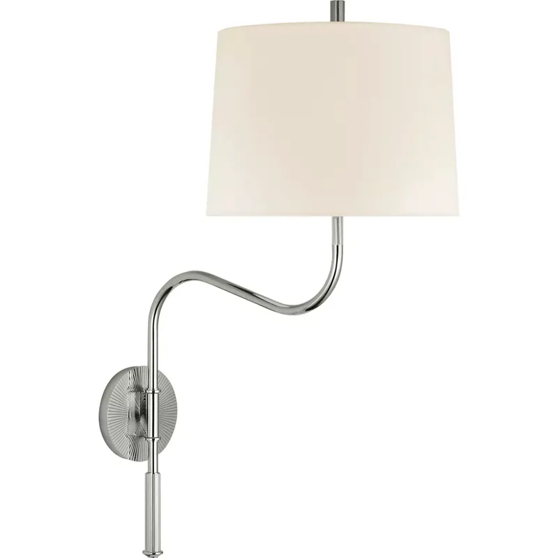 Thomas O'Brien Canto 11 inch 15 watt Polished Nickel Swinging Wall Light, Medium