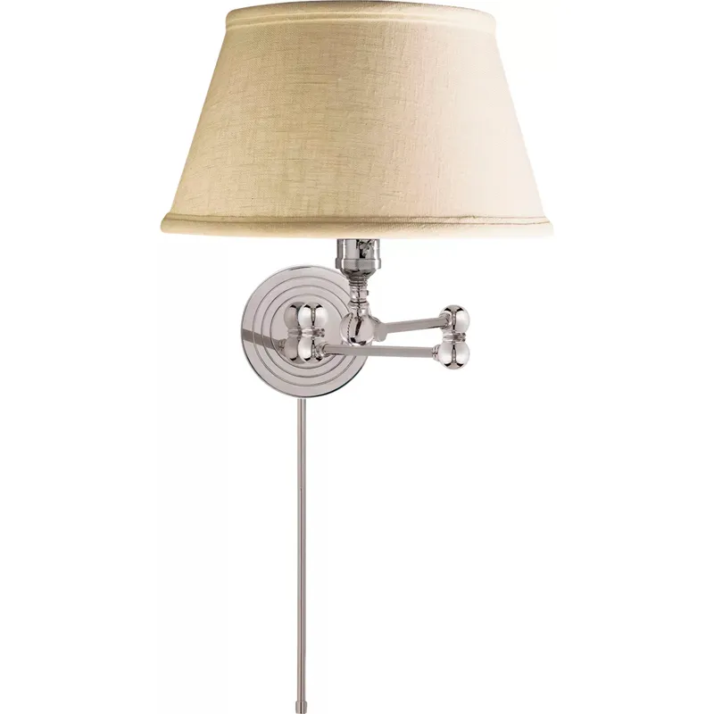 Chapman & Myers Boston2 18.5 inch 60 watt Polished Nickel Swing Arm Wall Light