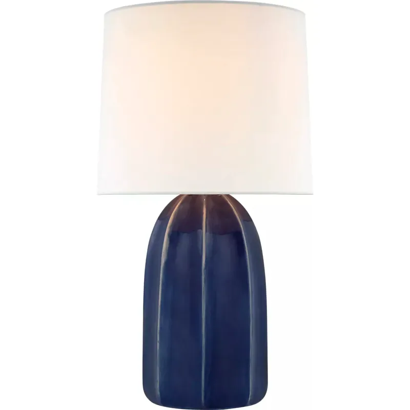 Barbara Barry Melanie 28 inch 15 watt Frosted Medium Blue Table Lamp Portable Light, Medium