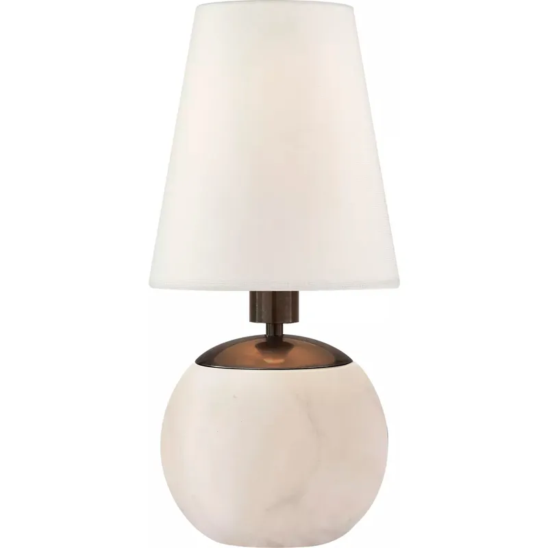 Thomas O'Brien Terri 10.25 inch 40 watt Alabaster Accent Lamp Portable Light in Linen
