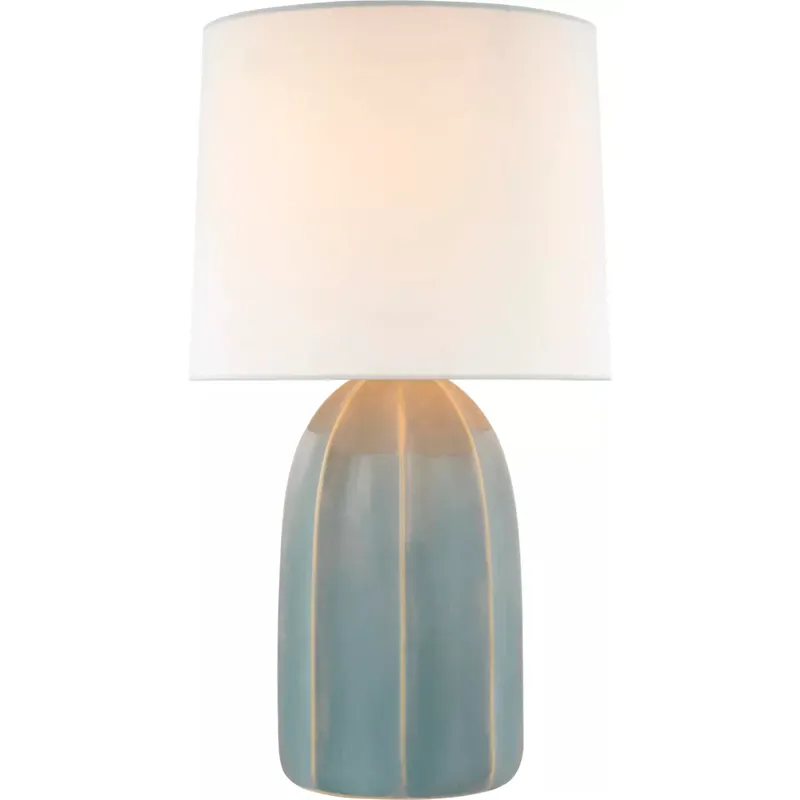 Barbara Barry Melanie 28 inch 15 watt Sky Gray Table Lamp Portable Light, Large