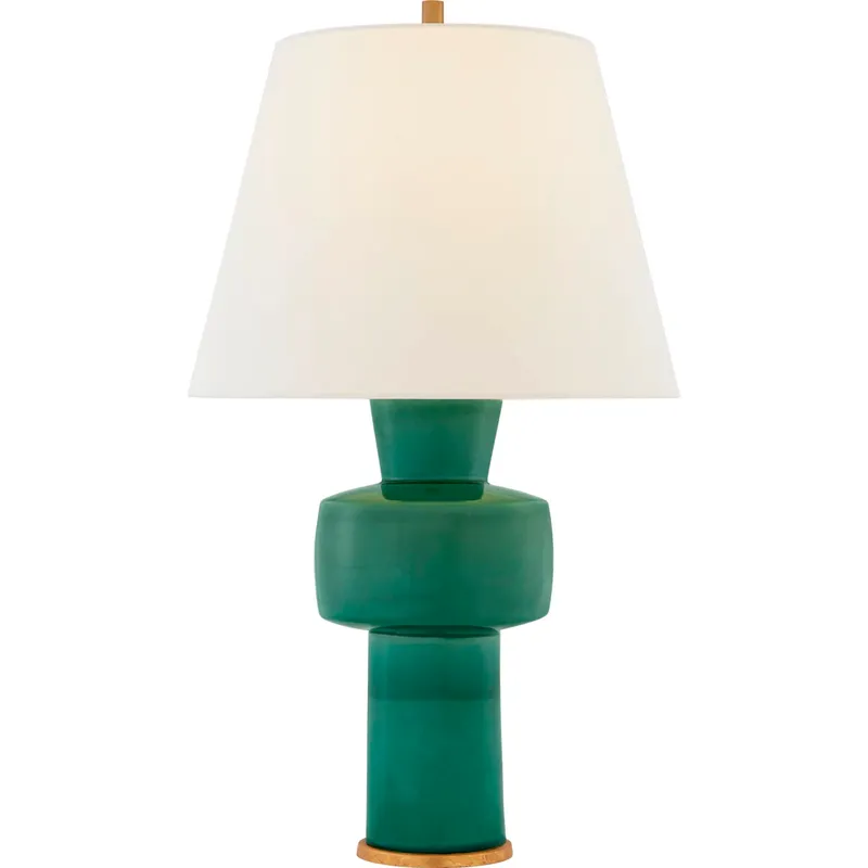 Christopher Spitzmiller Eerdmans 29 inch 100 watt Celtic Green Crackle Table Lamp Portable Light, Medium