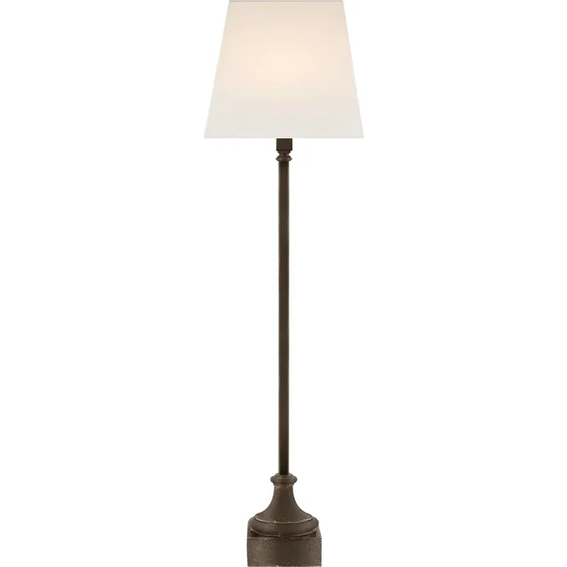 Chapman & Myers Cawdor 32 inch 60 watt Aged Iron Buffet Lamp Portable Light in Linen