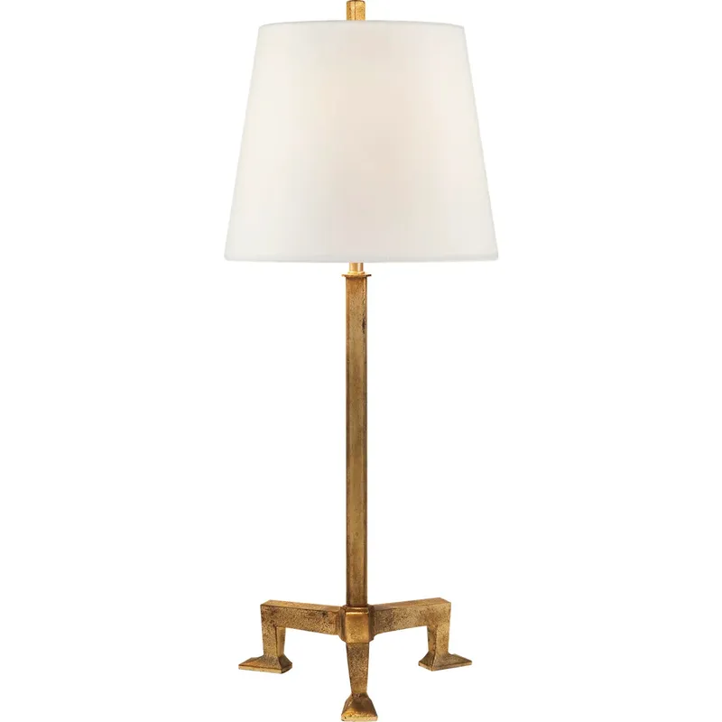 Thomas O'Brien Parish Buffet 31.5 inch 9 watt Gilded Iron Buffet Lamp Portable Light in Linen