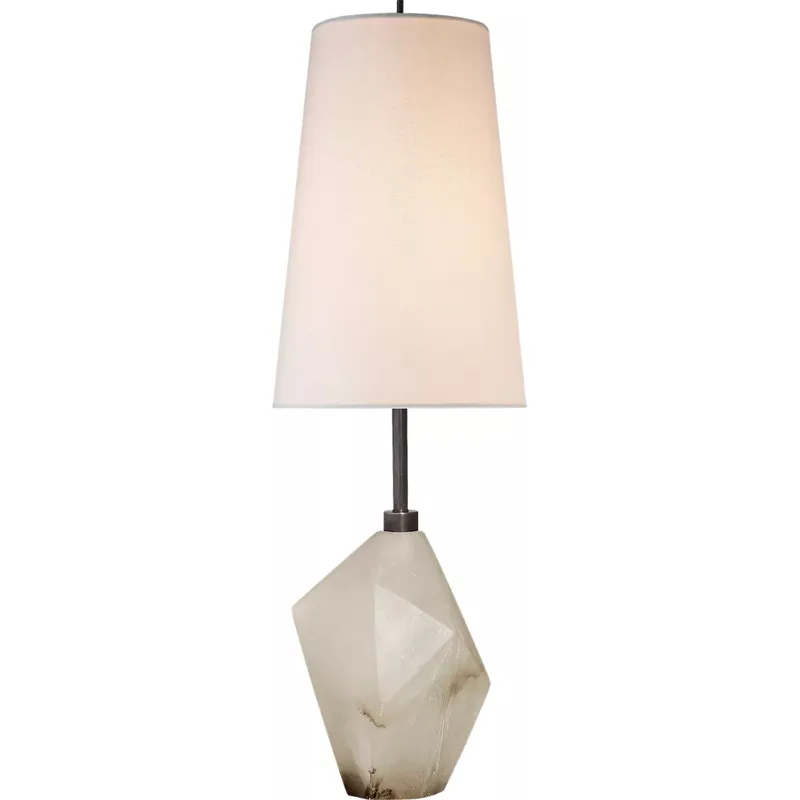 Kelly Wearstler Halcyon 25 inch 75 watt Alabaster Table Lamp Portable Light in Linen
