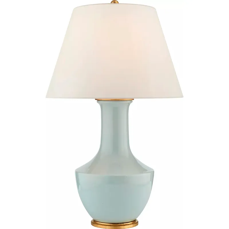 Chapman & Myers Lambay Table 32 inch 100 watt Ice Blue Porcelain Table Lamp Portable Light in Linen