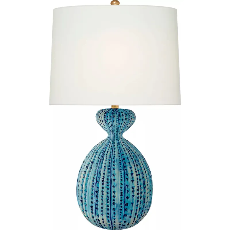 AERIN Gannet 29.25 inch 150 watt Pebbled Aquamarine Table Lamp Portable Light