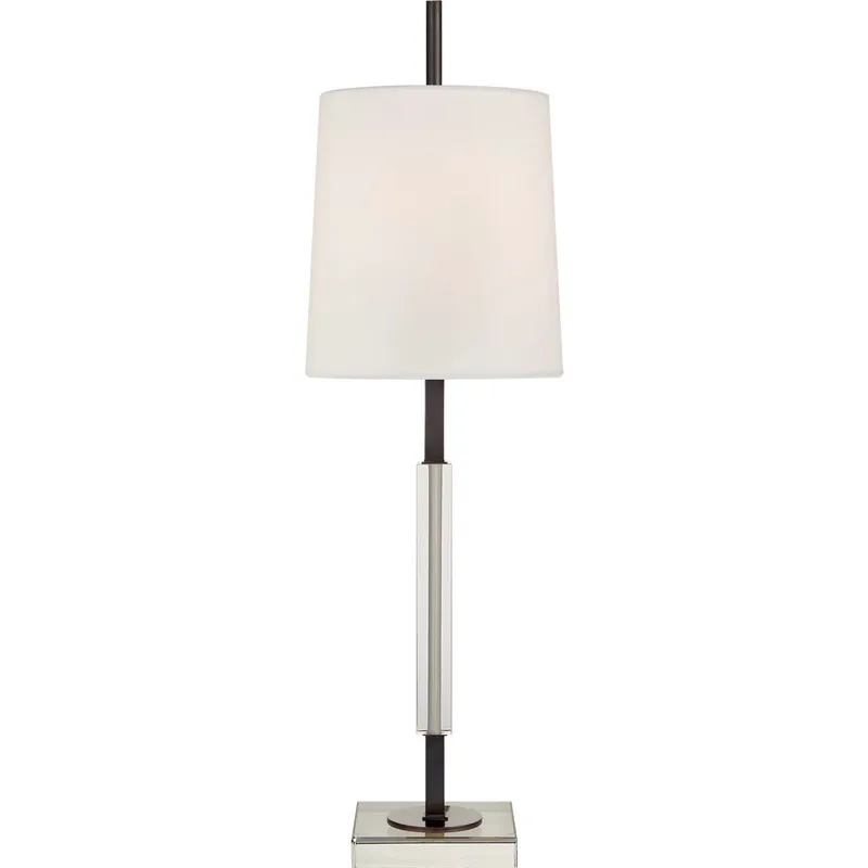 Thomas O'Brien Lexington 31.75 inch 60 watt Bronze with Crystal Table Lamp Portable Light, Medium