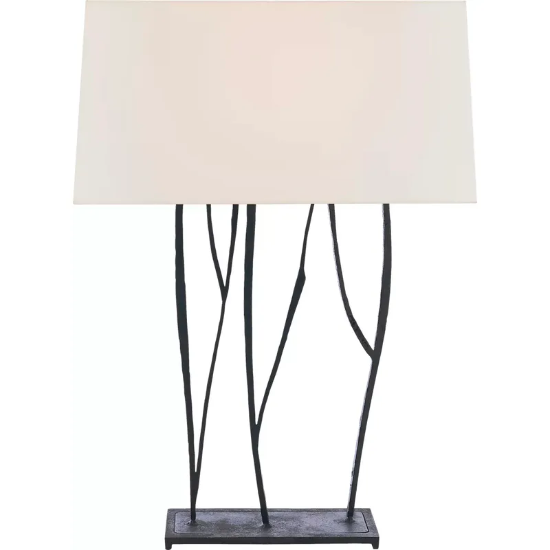 Ian K. Fowler Aspen 22.5 inch 60 watt Blackened Rust Console Lamp Portable Light in Linen