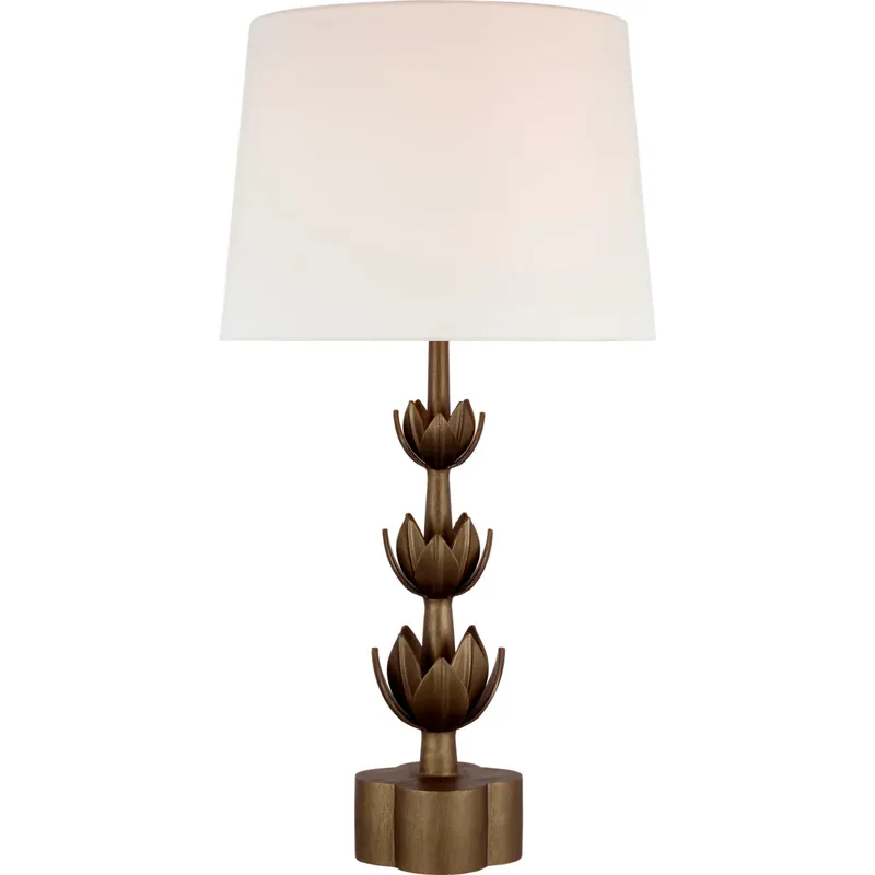 Julie Neill Alberto 32.25 inch 100 watt Antique Bronze Leaf Table Lamp Portable Light, Large