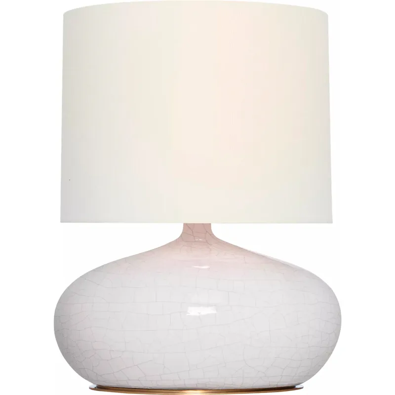 Thomas O'Brien Olinda 24.75 inch 15 watt Crackled Ivory Low Table Lamp Portable Light